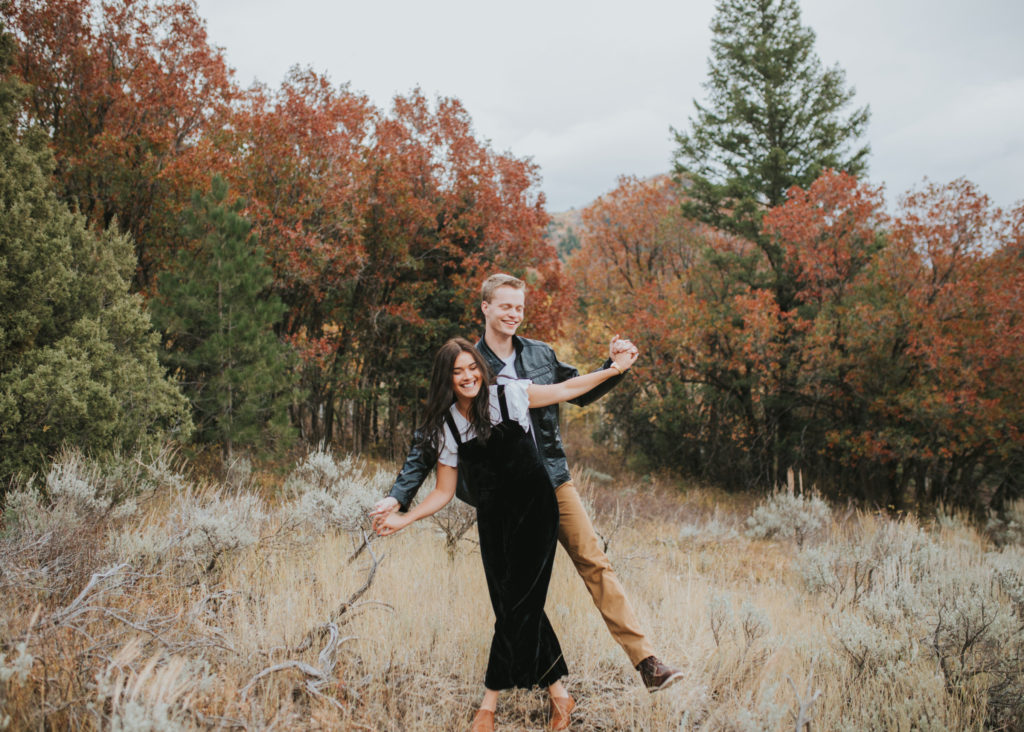 Olivia & Hyrum's Adventurous Utah Mountain Fall Engagements by Katelyn Bell Photo a Utah Photographer